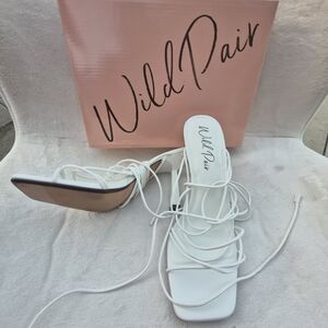 Wild Pair Elegant White Strappy Heels